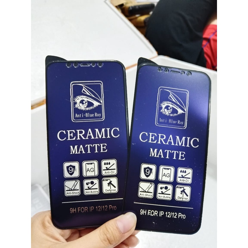 IPHONE 12 MINI IPHONE 12 12 PRO 12 PRO MAX PROMAX ANTI GORES CERAMIC LENTUR BLUE LIGHT MATTE ANTI MINYAK SCREEN GUARD PELINDUNG LAYAR PELINDUNG MATA