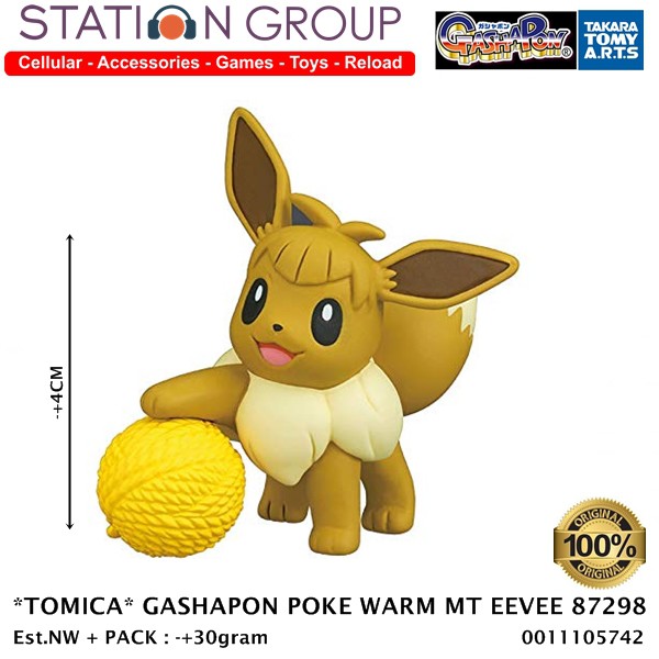 TOMICA GASHAPON POKE WARM WINTER TIME EEVEE 87298 TAKARA TOMY ART