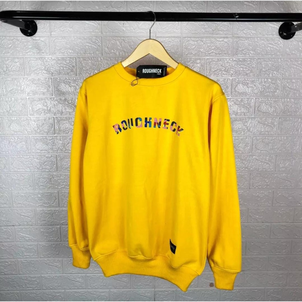 SWEATER ROUGHNECK BASIS CREWNEK PRIA WANITA TERBARU Kuning EDITION / SWEATER ROUGNEK PREMIUM