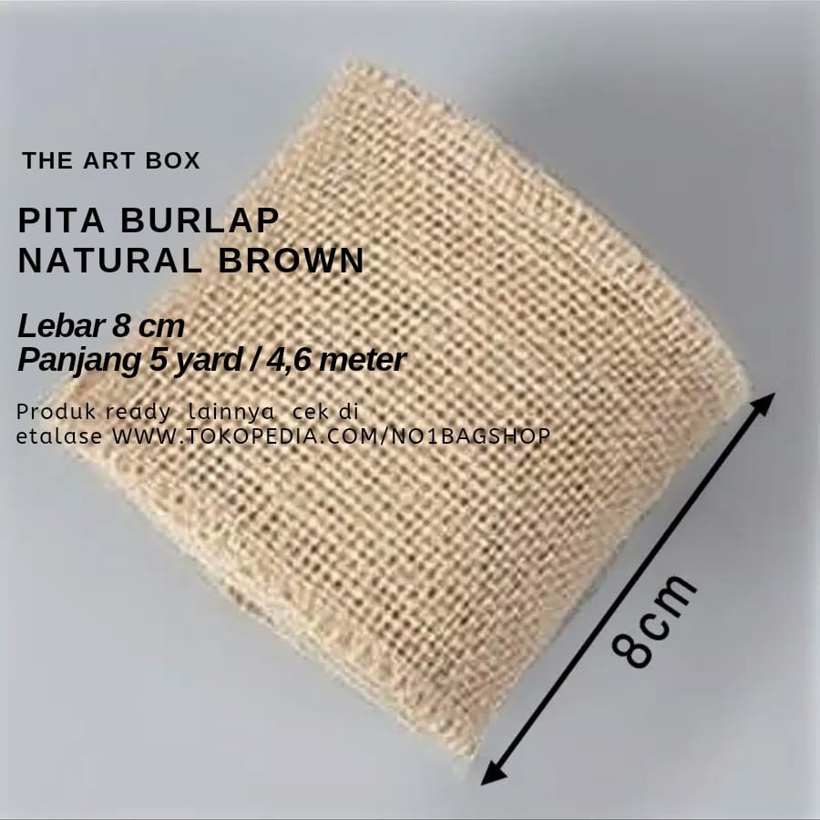 

RB Pita Goni Roll Rustic Burlap 5 Yard/4,6 Renda Pita Vintage Decor Kain Goni Craft Pita Hampers