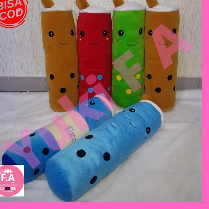 Buruan Serbu- Guling Buble Dring BOBA  / Guling Boba / Boneka Boba / Boneka Guling Boba / Bantal Bob