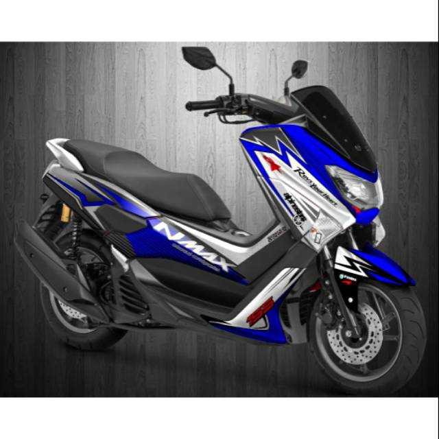 Sticker Decal Yamaha NMAX putih biru