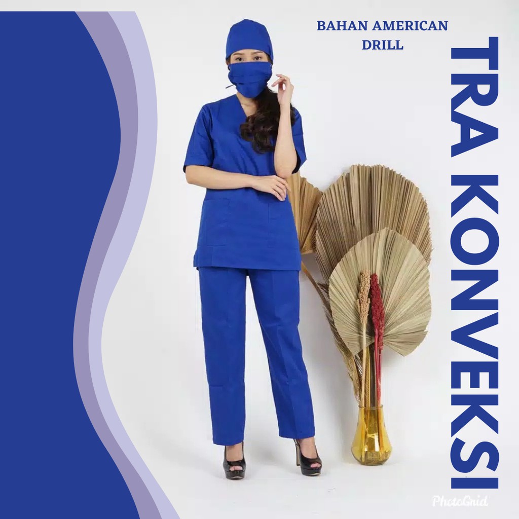 Baju ok / baju oka / baju perawat / baju jaga / baju oka lengan panjang unisex s-xl