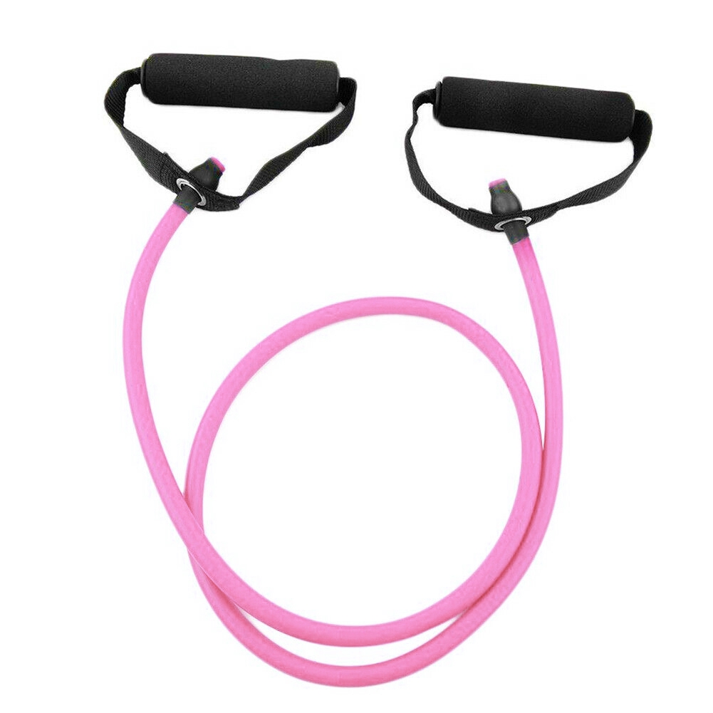 Resistance Band Bahan Karet Elastis Ukuran 120cm Untuk Latihan Sit-Up/Workout/Yoga-1.2m Pink