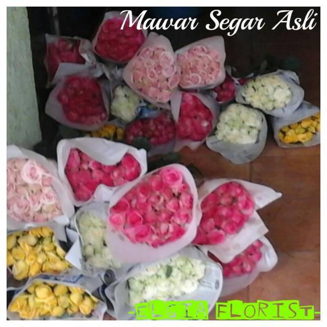  Mawar  Merah Pink Putih Kuning Peach Potong Bunga  Segar 