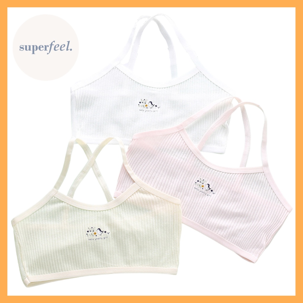 SFL BRA MINISET KATUN ANAK KECIL PEREMPUAN MINI SET VEST DALAMAN ANAK KUTANG CEWEK SEKOLAH SD SMP