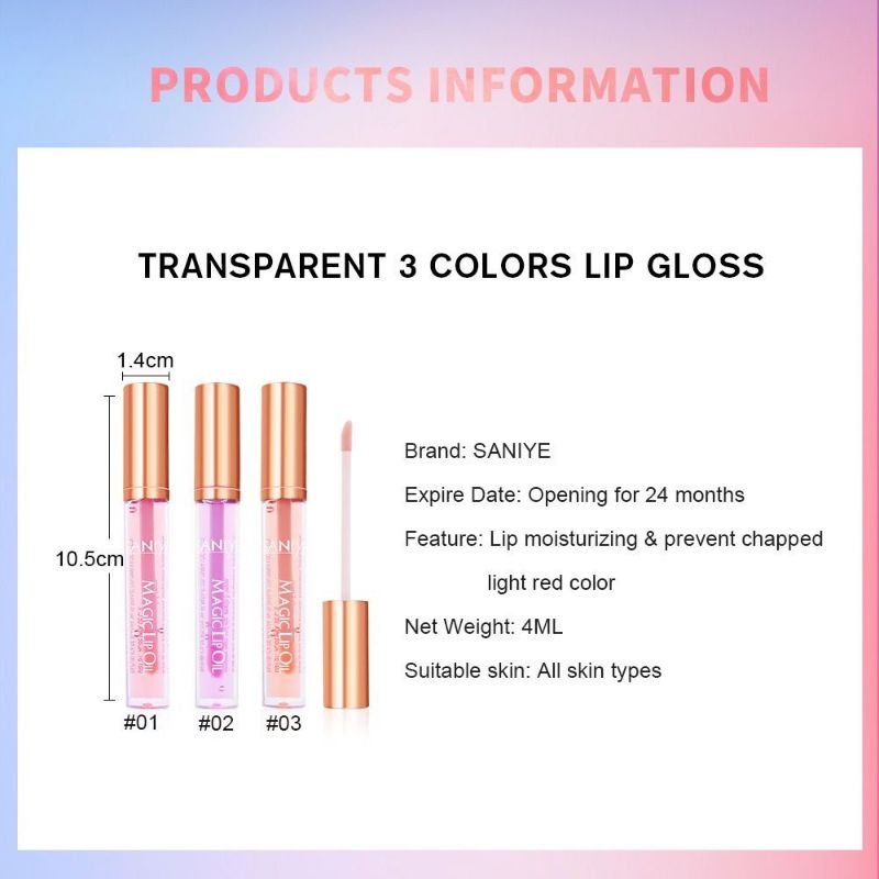 SANIYE Lip Serum Moisturizer Transparan Pelembab Bibir long lasting lip