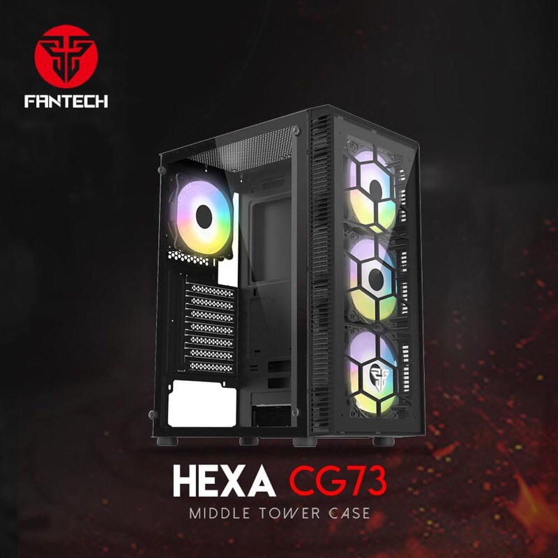 FANTECH CG73 HEXA Middle Tower Case - Black