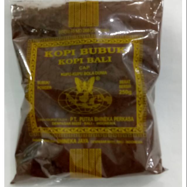 

kopi Bali cap kupu kupu bola dunia