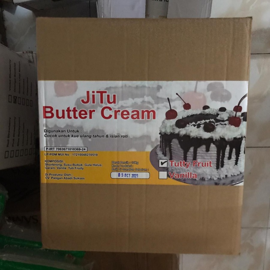 Butter Cream Jitu Tutty Fruty 10kg - Gosend/Grab Only