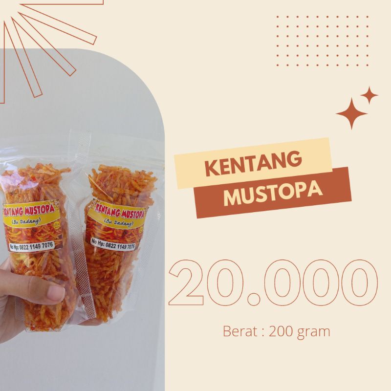 

Kentang Mustopa 200 gram. Manis pedas gurih home made