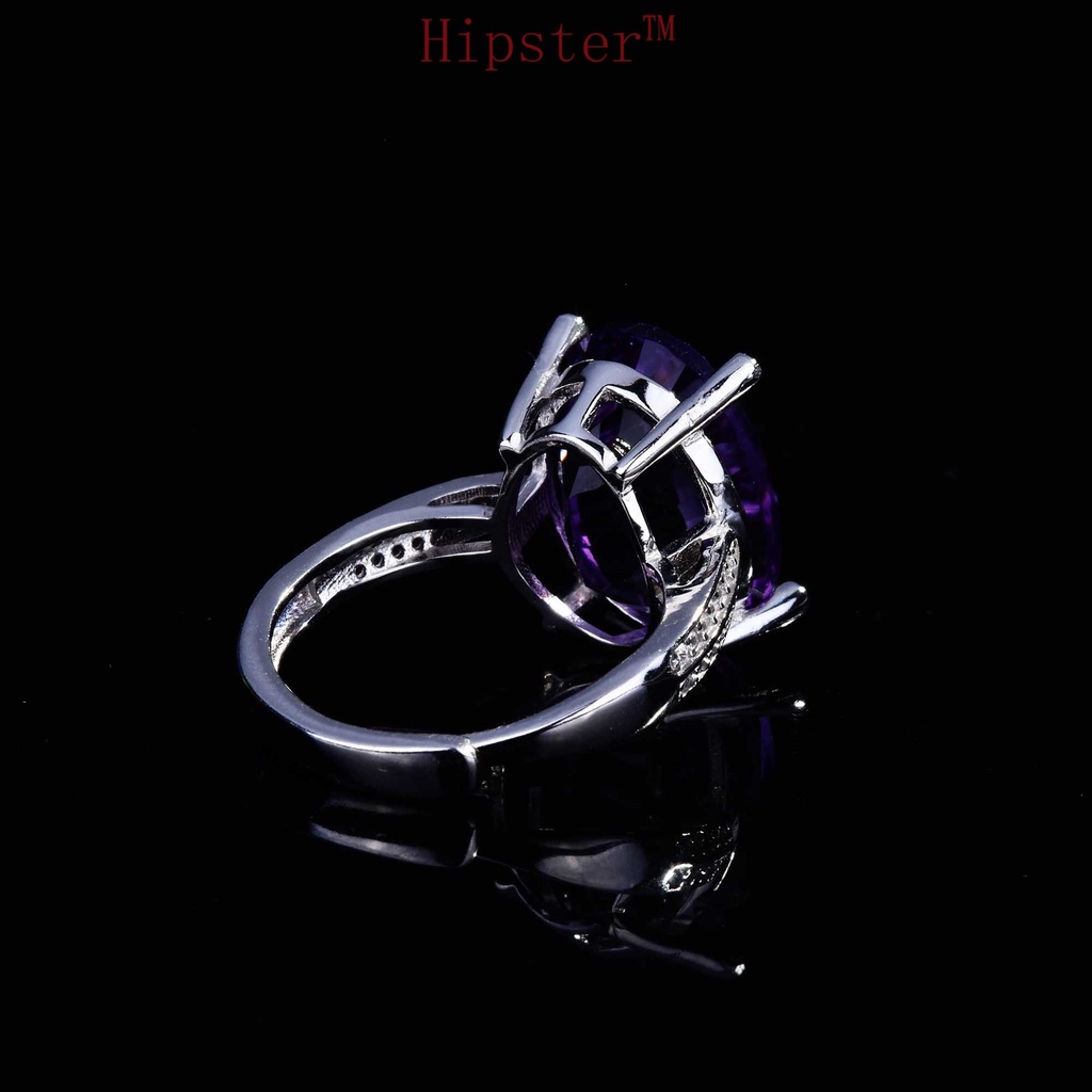 Cincin S925 Silver Amethyst Model Terbuka