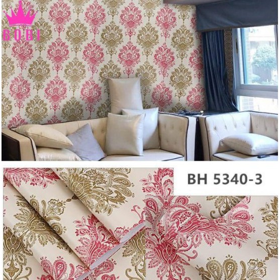 Wallpaper Dinding Sticker 5340-3 / Wallpaper Sticker PVC Uk. 9mx45cm