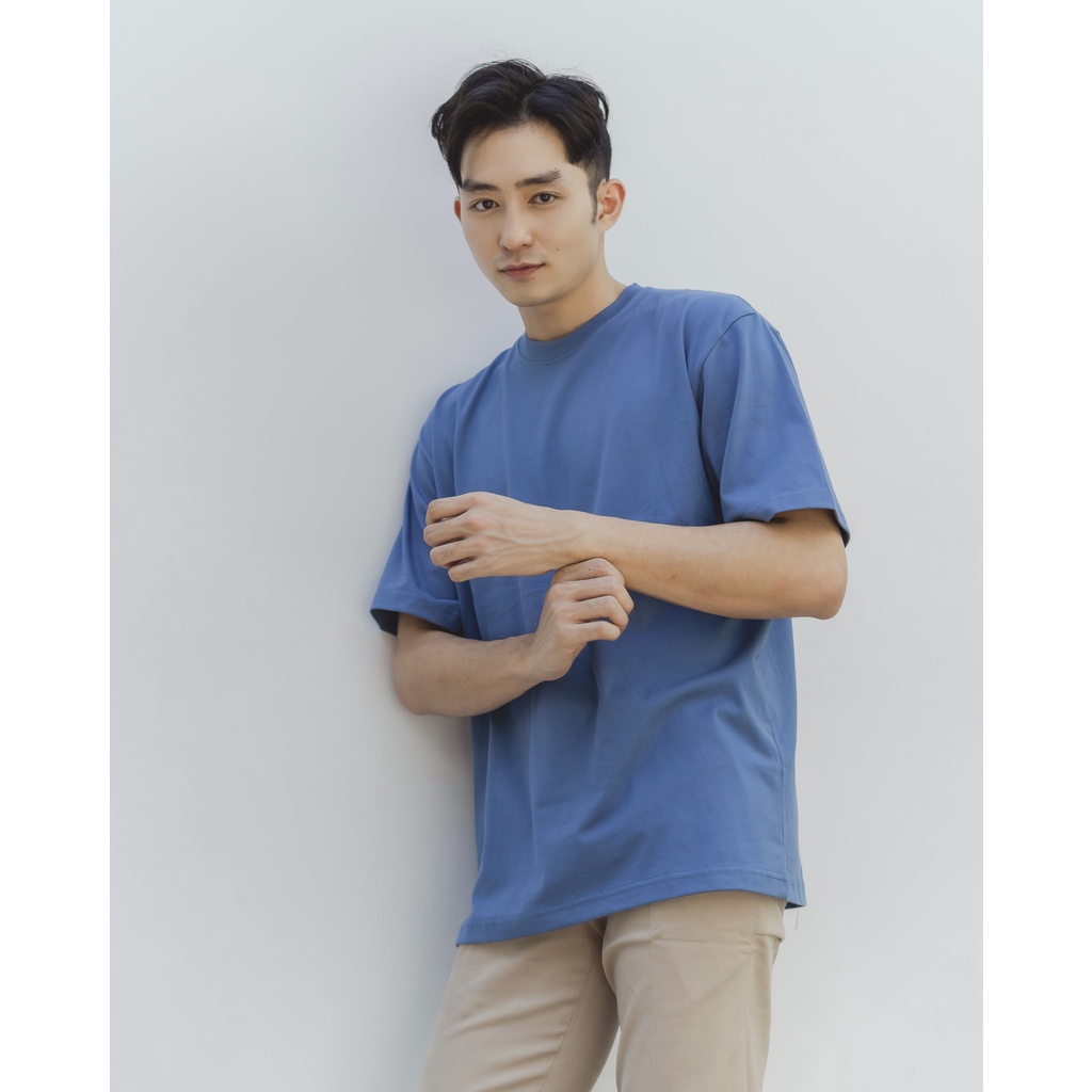 Osaka Oversized Tshirt In Steel Blue- Kaos Oversize Pria dan Wanita Steel Blue - Blank Apparel