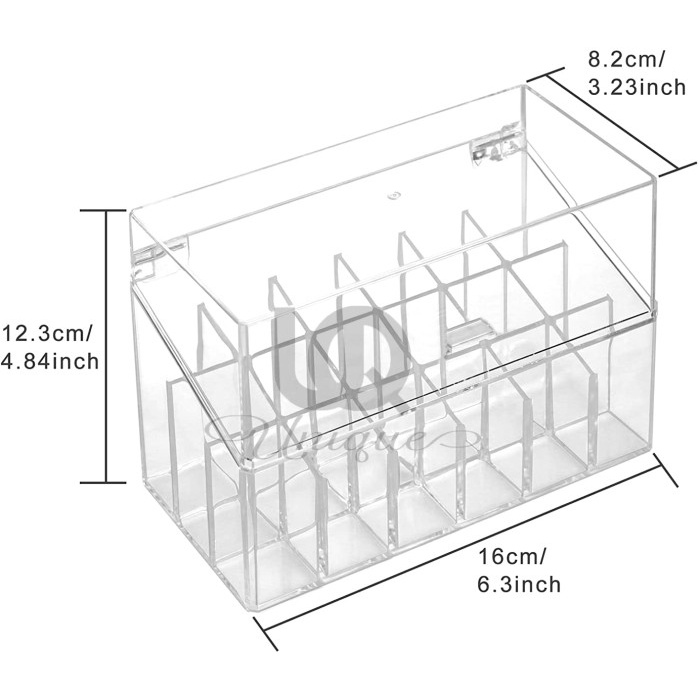 Lipstik Acrylic Box Storage - Kotak Lips Gloss Akrilik Makeup Kosmetik