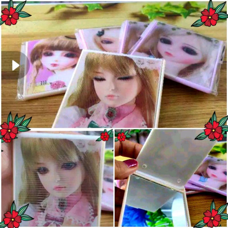 kaca lipat rias mini 3d gambar barbie terbaru