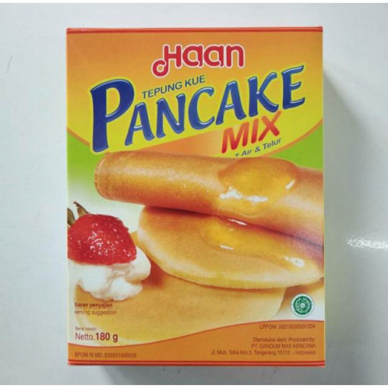 

Haan Pancake Mix Instant 180 gr | Haan Pancake Rasa Original | Haan Pancake Rasa Coklat | Haan Pancake Rasa Cheese