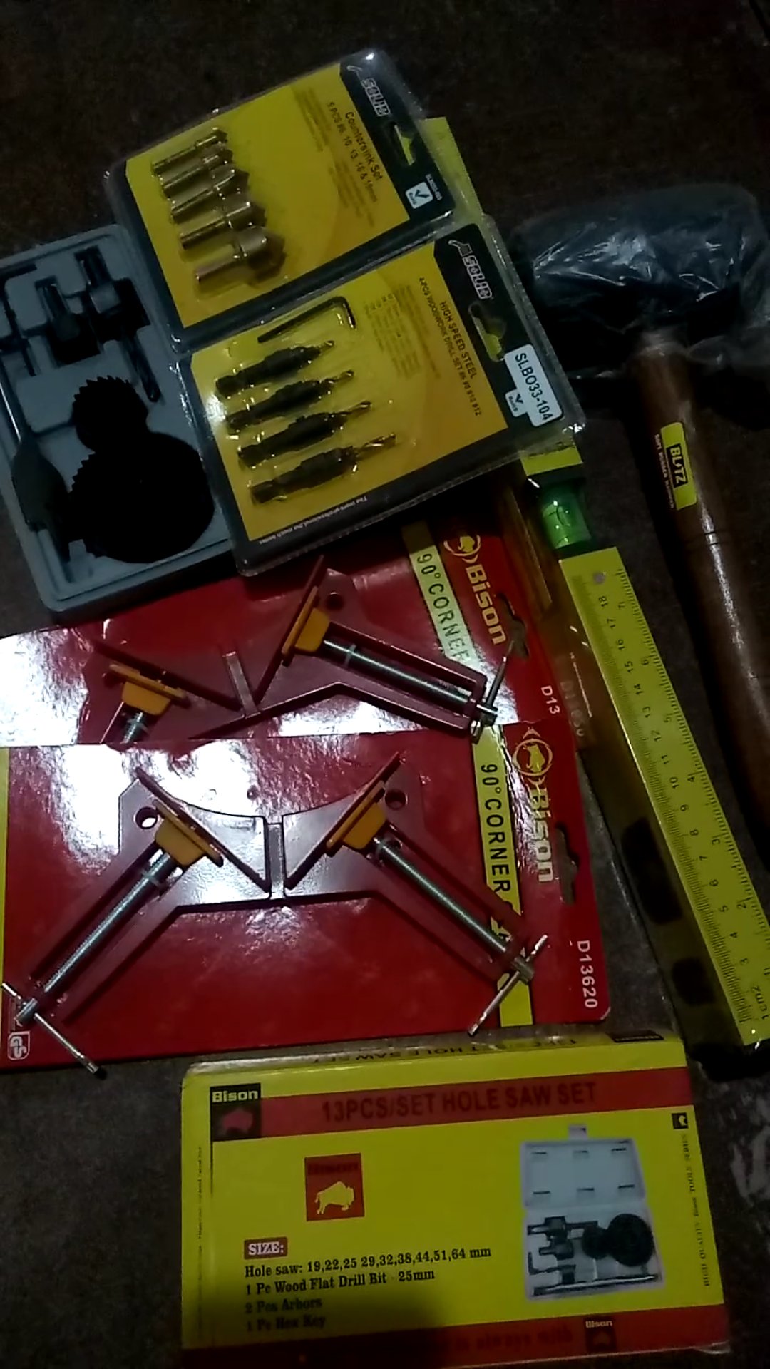 Bison Hole Saw Kit 13 Pcs - Holesaw Set Mata Bor Pelubang Kayu