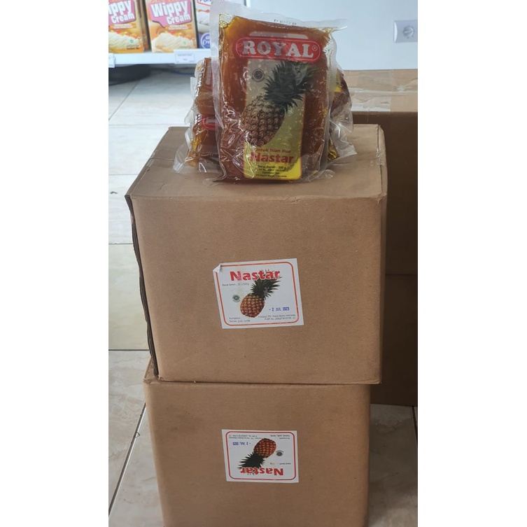 

Selai Nastar Royal/Selai Nanas kemasan 500gram , 1 karton isi 20pcs