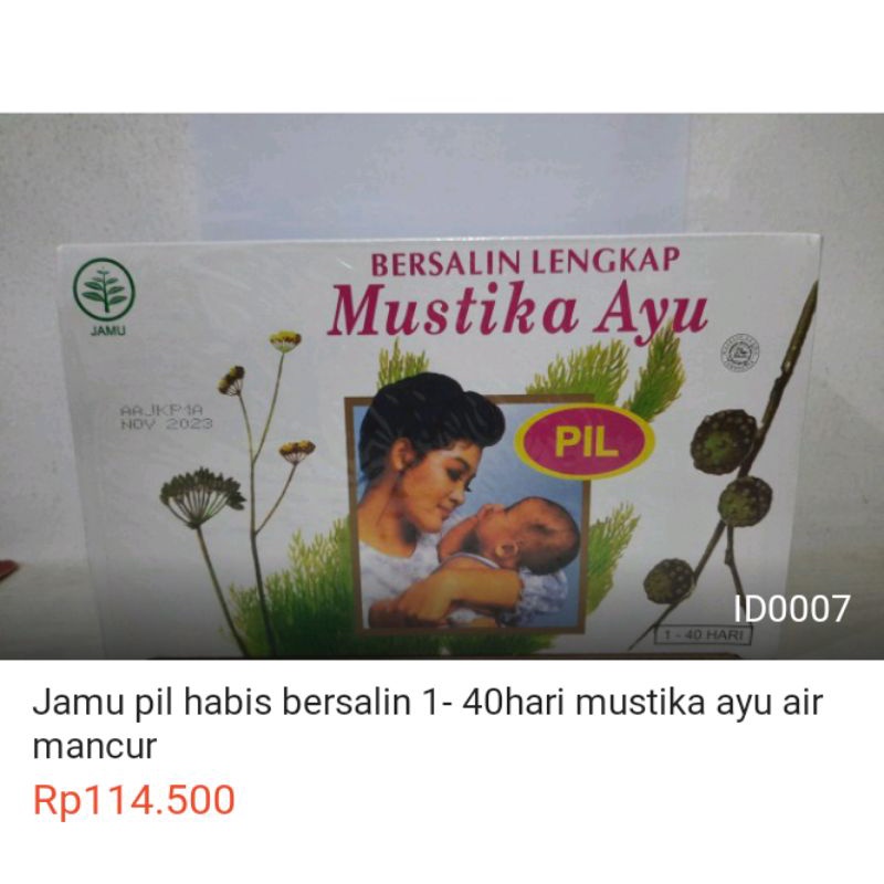 mustika ayu jamu bersalin