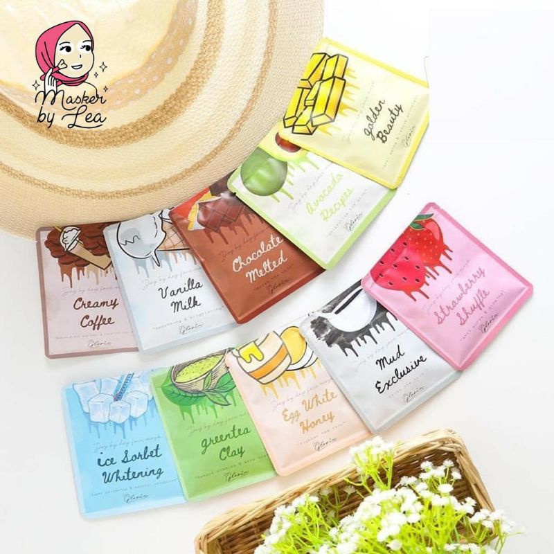 DIST RESMI - TRAVEL SIZE Masker By Lea Gloria 10 gram Masker Wajah Organik BPOM Ready Original