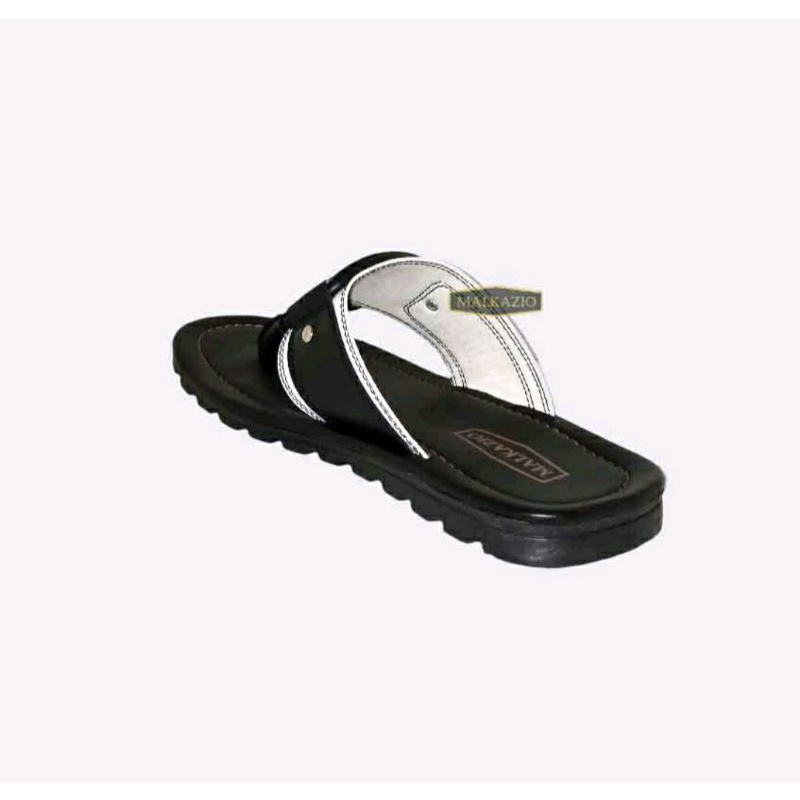 Sandal Jepit Pria Tarumpah / Jepit Sendal Kasual Hitam / Sandal Distro Bapak hitam, 39