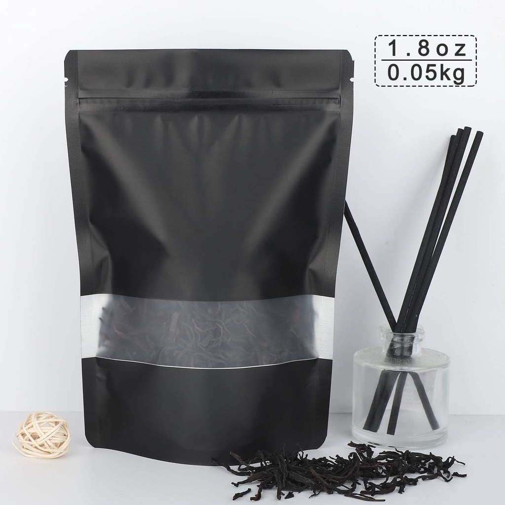 Jual Kemasan Standing Pouch Metalize Warna Warni Window Oval - 16x24