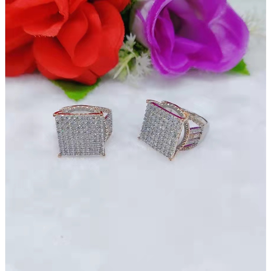 Cincin Kombinasi Permata Lapis Emas Perhiasan Fashion B74-76