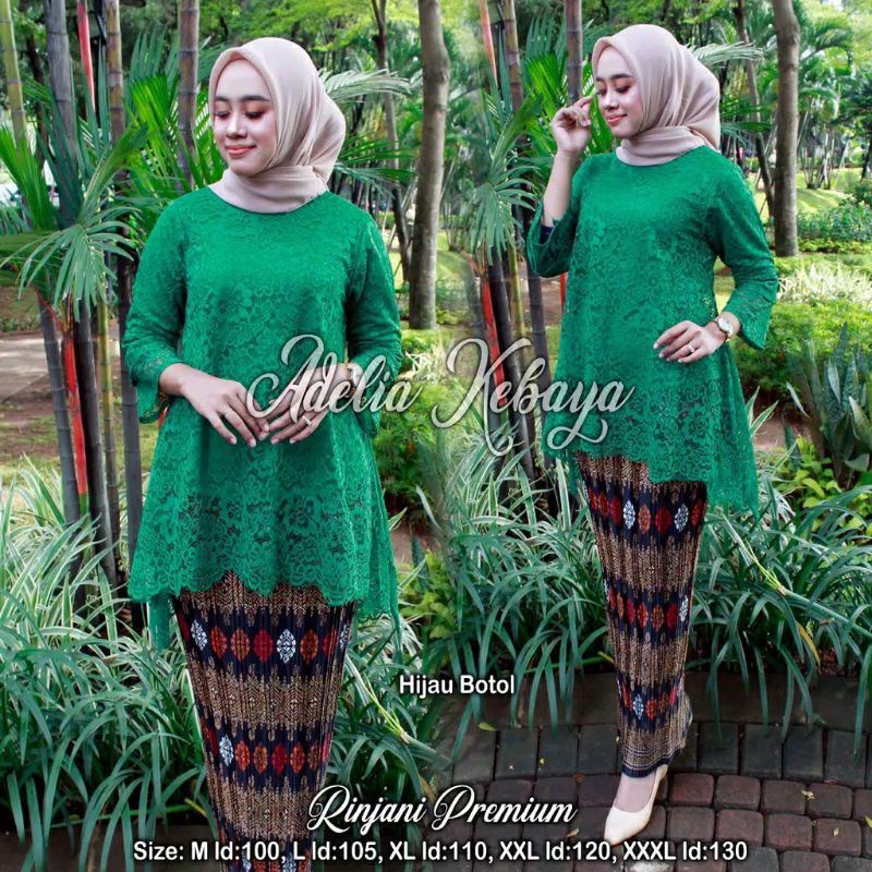 SETELAN KEBAYA RINJANI BIG SIZE / SET KEBAYA JUMBO LD 130 / KEBAYA JUMBO