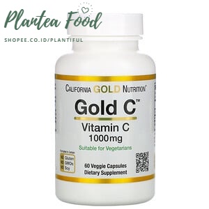 California Gold Nutrition Gold C Vitamin C 1000mg 100% ORIGINAL 60 VegCaps | Ascorbic Acid GF NonGMO