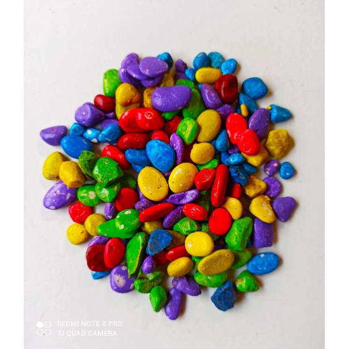batu warna warni hiasan pot dan aguarium 1/2 kg