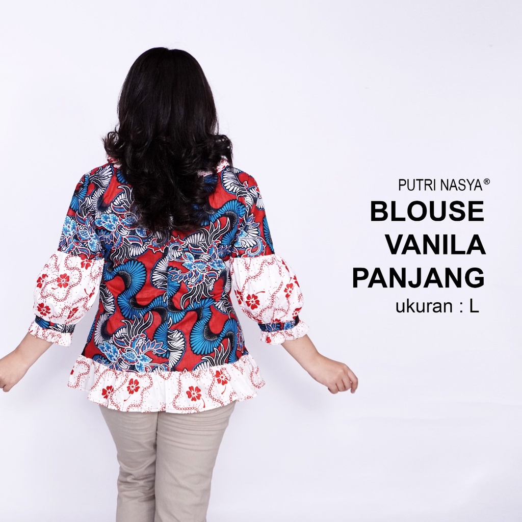 Blouse Batik Big Size Wanita Kantor/ Atasan Batik Kerja Jumbo LD 140 / Pakaian Atasan Wanita Model Blus Jumbo Seragam Kerja Batik / Pakaian Kekinian L-XL-2L-3L-4L-5L-6L-7L Model Terbaru Atasan Big