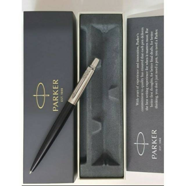 

Pulpen Parker Jotter New Bond Street Black Ballpoint CT Free Grafir Nama