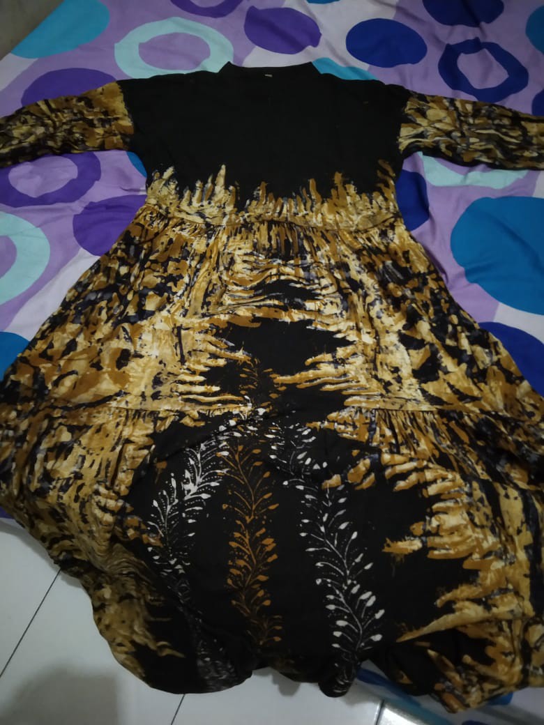Estetika Twill - Gamis Twill Ori / Gamis Twil Ori Malaman Asli Pekalongan / Gamis Batik / Az-gtm-05