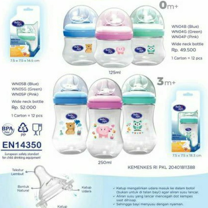 BabySafe Wide Neck Bottle 125ml / 250ml Botol Susu Bayi Wideneck Baby Safe Botol Dot Bayi