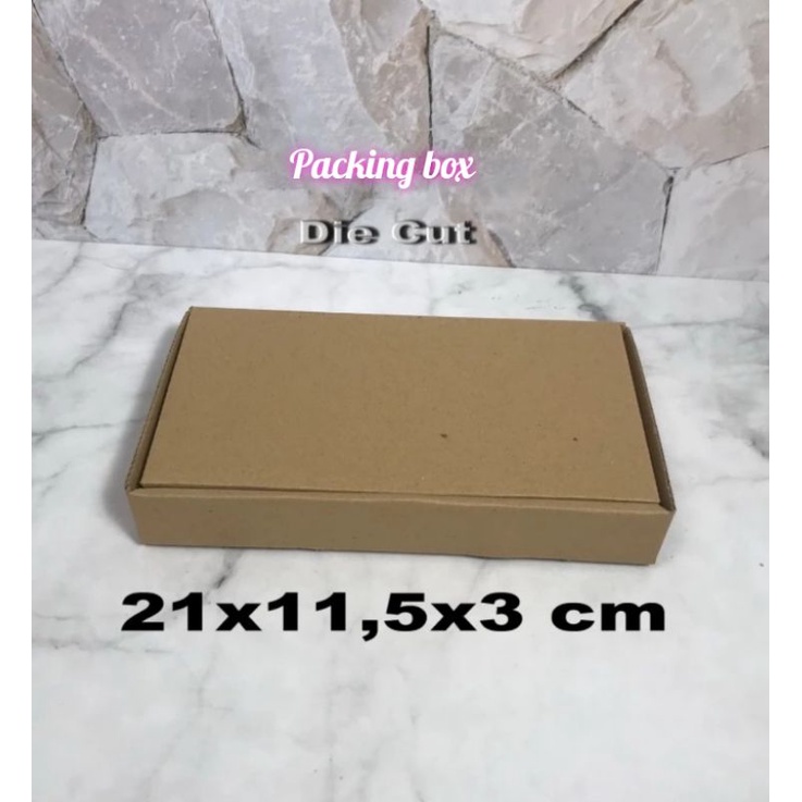 

kardus uk,21x11,5x3 cm box/karton die cut untuk packing dll