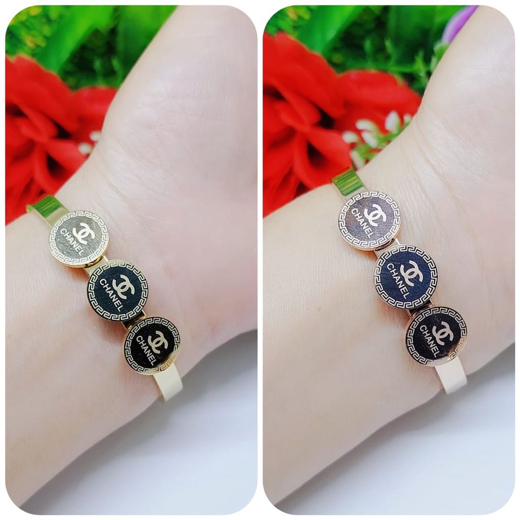 Gelang titanium perhiasan wanita jewelry CC