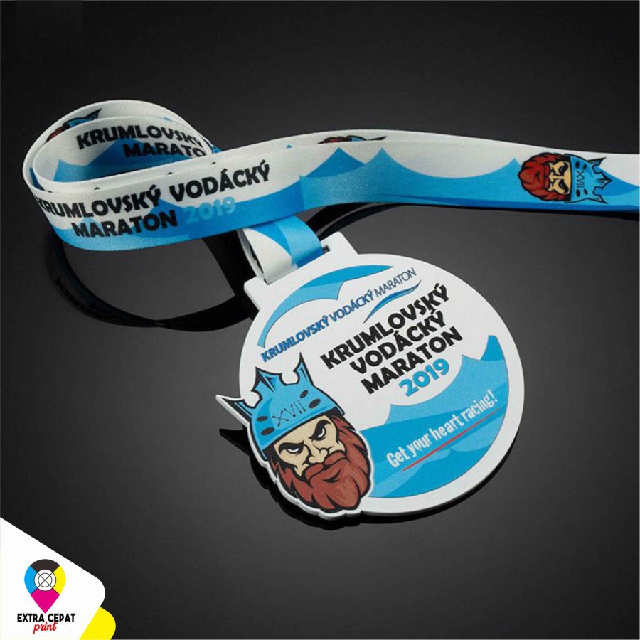 

Lanyard 2.5 cm Print Full Colour Plus Medali Aklirik Bentuk Karakter