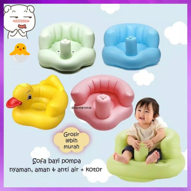 SOFA BAYI POMPA ANGIN BISA DI LIPAT MOTIF KELINCI DAN ADA MUSIC KURSI DUDUK MAINAN ANAK BABY Sofa Kursi Makan Bayi belajar duduk balon Baby Chair Model Tiup Bebek Dengan Music Musik