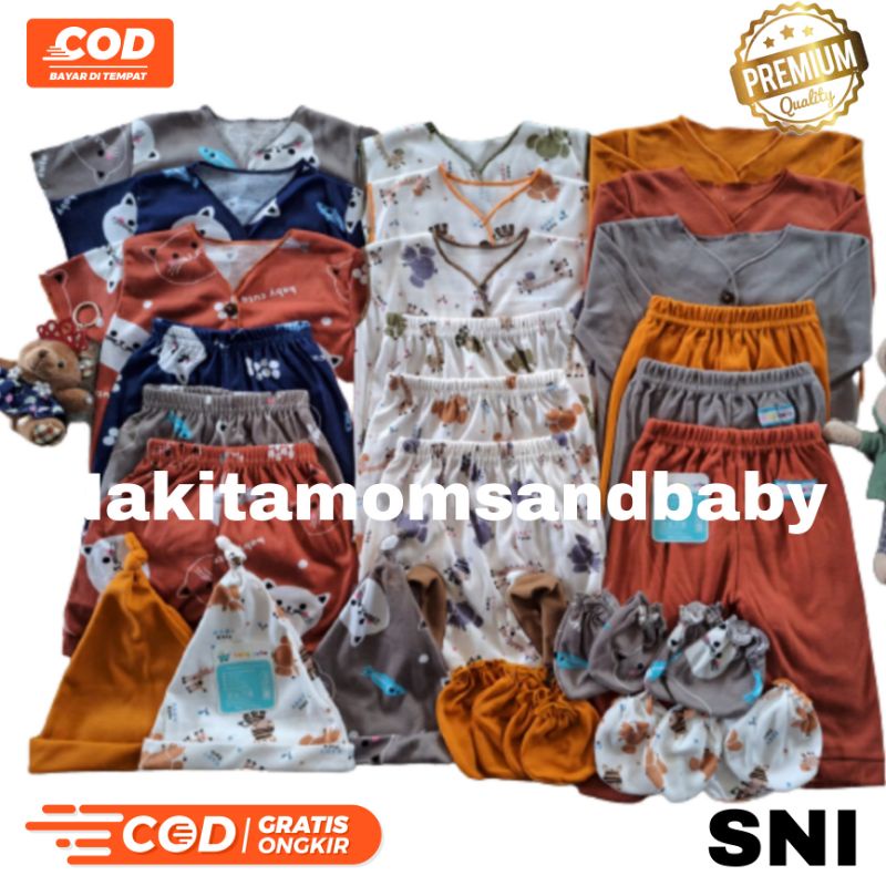 35pcs Paket Komplit Combo korean dan Turkis baju bayi baru lahir, 3-6 dan 6-12 bulan celana singlet sarung tangan topi SNI Sale 9.9