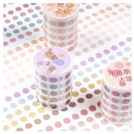 

Morandi Dot Transparent Washi Tape - Stiker Tape Dot Untuk Bujo