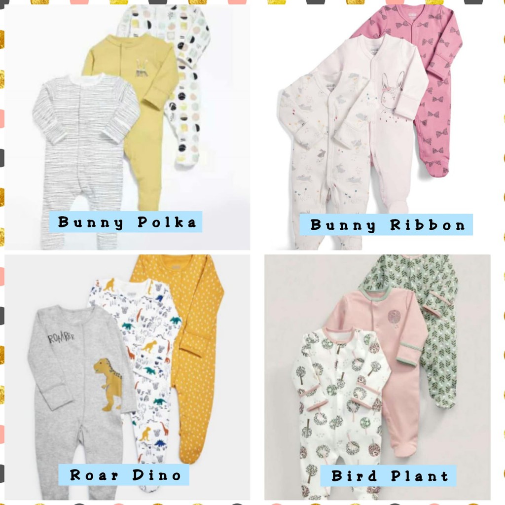 Sleepsuit 3 in 1 Bayi Newborn / Sleepsuit Tutup Kaki Bayi Baru Lahir / Baju Pakaian Bayi Newborn Tebal  Halus Lembut /Baju Tidur Bayi