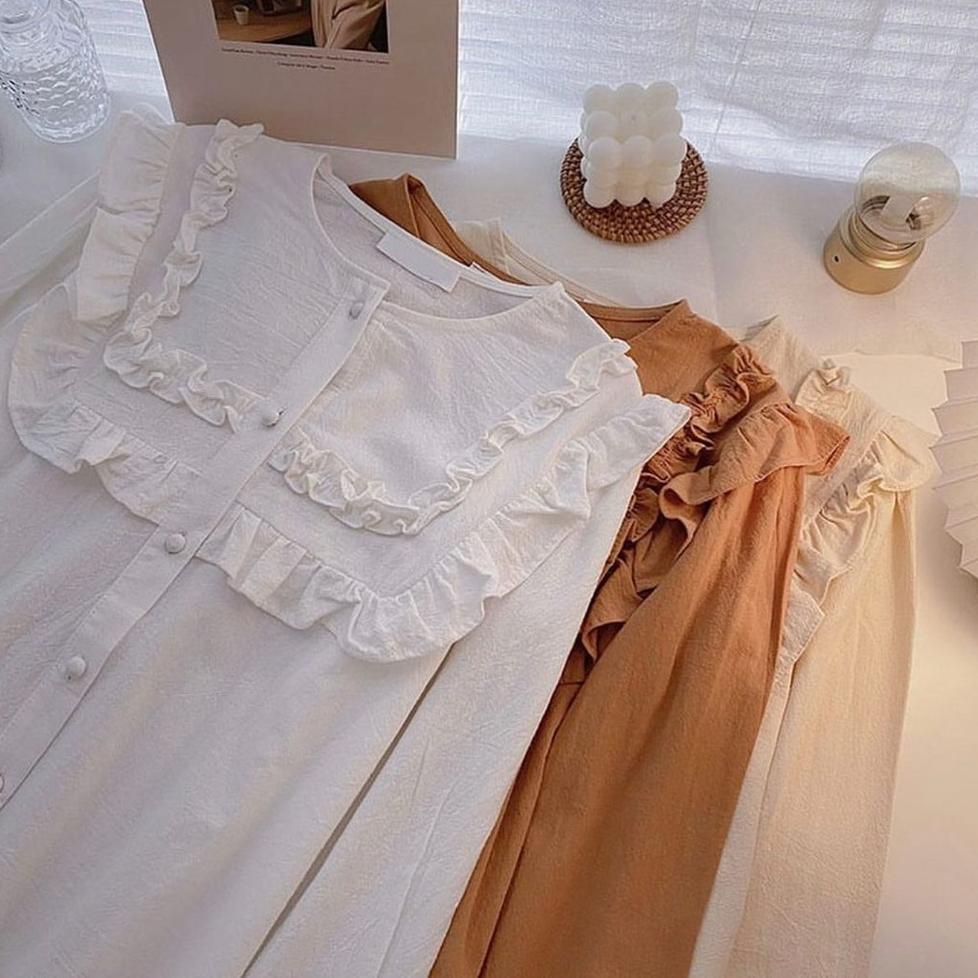 BLOUSE CRINCLE / CILA BLOUSE / BLOUSE WANITA / BLUS KOREAN STYLE [TGR.11Au22ᴰ]