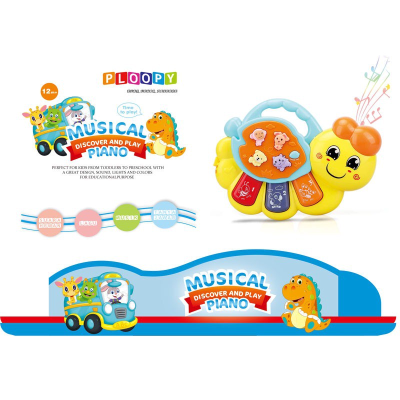 PLOOPLY MUSIC AND LIGHT SNAIL PIANO / PP21154