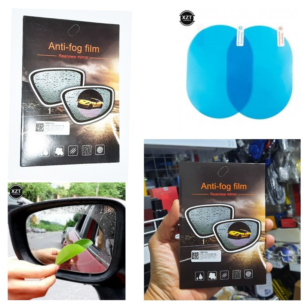 Cover Stiker Pelindung  Anti Kabut Kaca Spion Mobil Motor RainProof 2 Pcs 111123