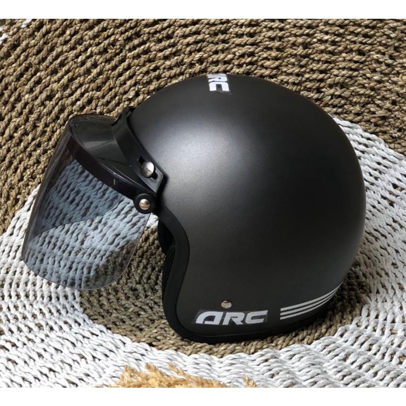 HELM BARU ARC CENCEN KOMPLIT KACA PACKING KARDUS-Abu dof