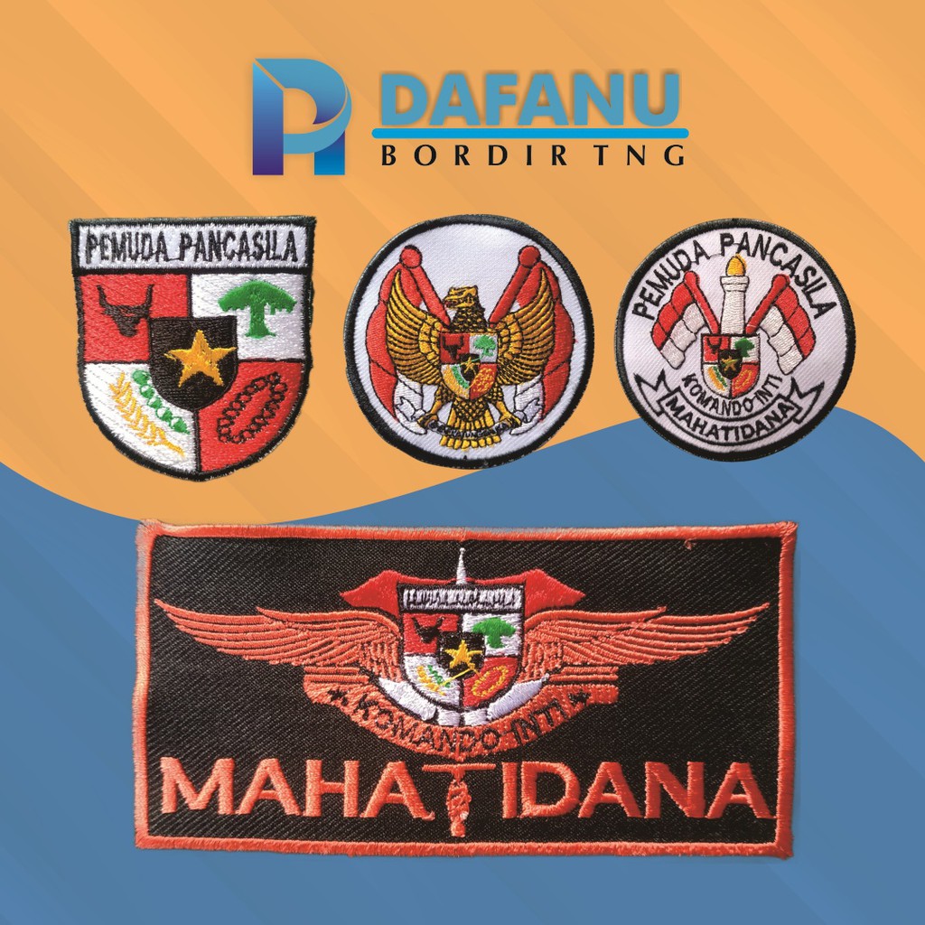 Bordir Pemuda Pancasila Logo Emblem Pemuda Pancasila Patch Koti PP