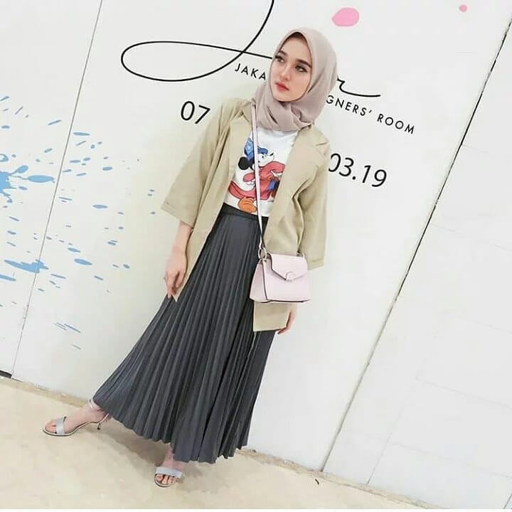 ROK PLISKET MURAH PREMIUM HYGET MAYUNG SALE POLOS REMPEL MUSLIMAH MODELLANO FLARE SKIRT FLOWY