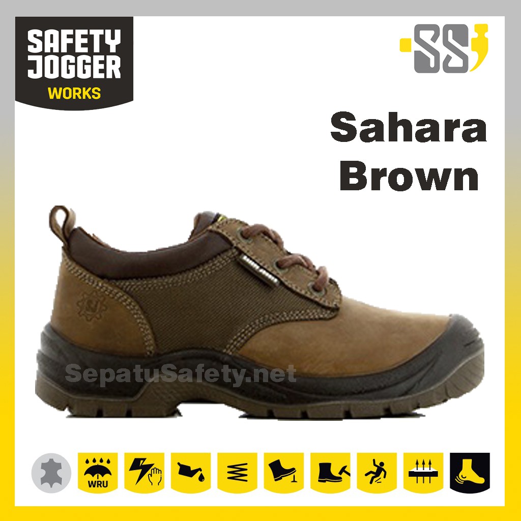 Sepatu Spatu Safety Septi Septy Sefti Safty Sefty Shoes Jogger Joger Pria Sahara Brown Original Asli