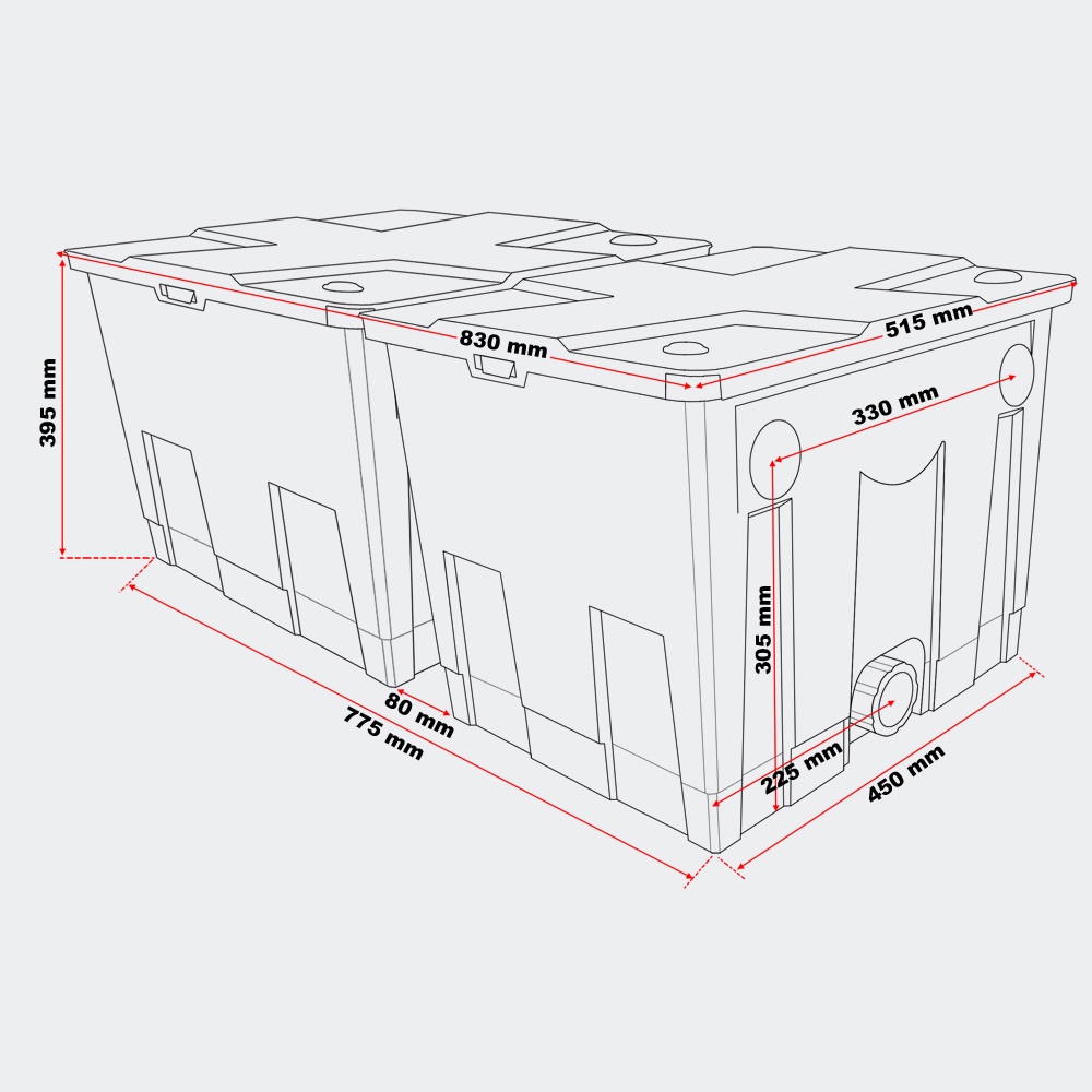 SunSun CBF-350B Biological Koi Fish Pond Filter Box (Filter only)